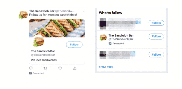 Twitter advertising examples