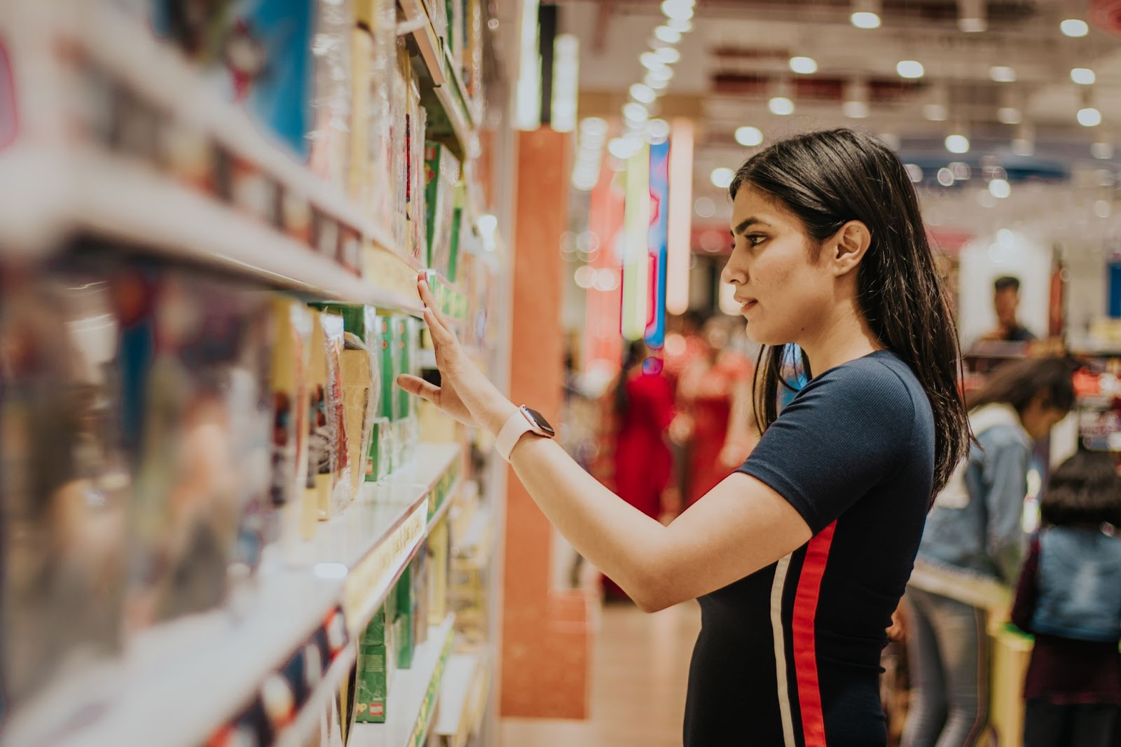 A woman shops at a local store.
